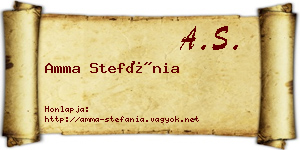 Amma Stefánia névjegykártya